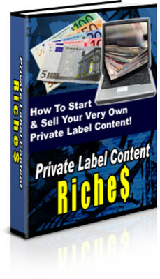 Product picture NEW!* Private Label Content Riches  With PLR